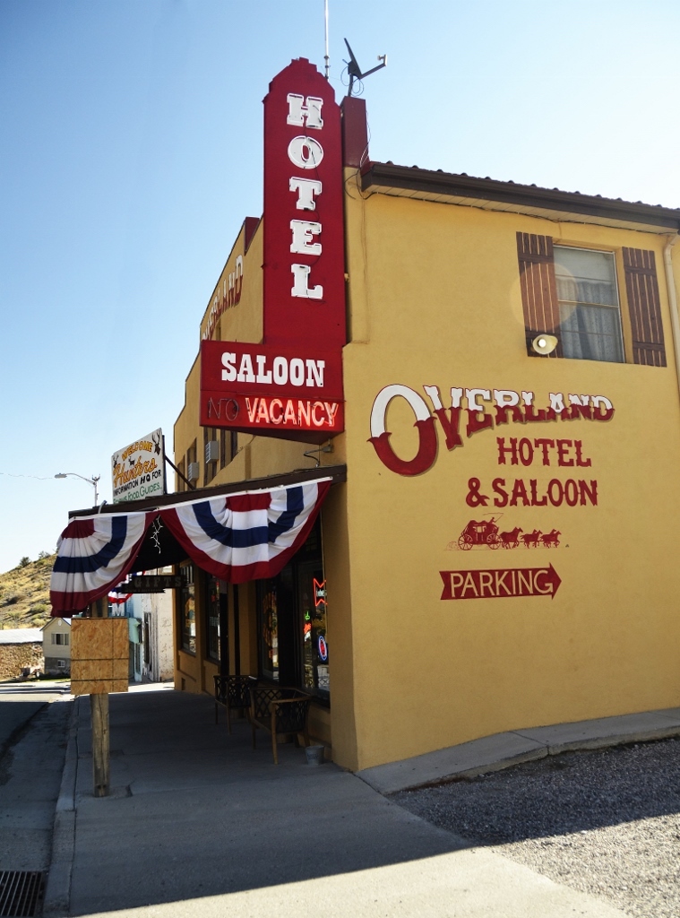 Nevada Overland Hotel & Saloon   Casino Business Card   Pioche 